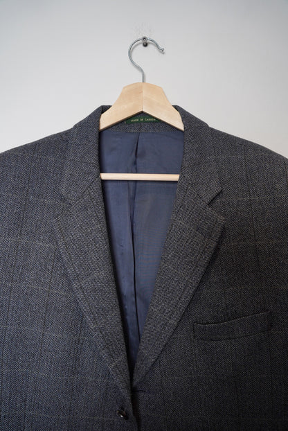 Ralph Lauren Green Label Blue Checkered Wool Blazer
