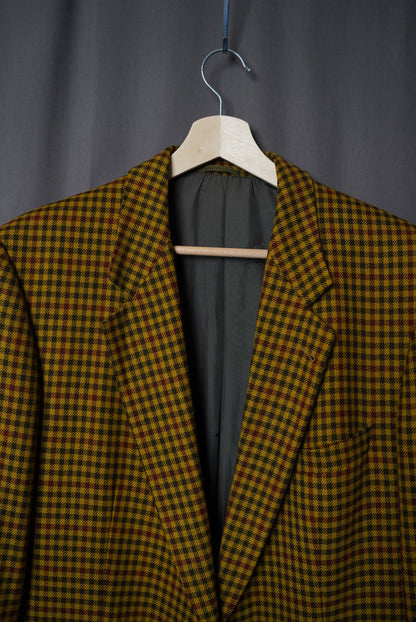 Burberry Brown Checkered Wool Blazer