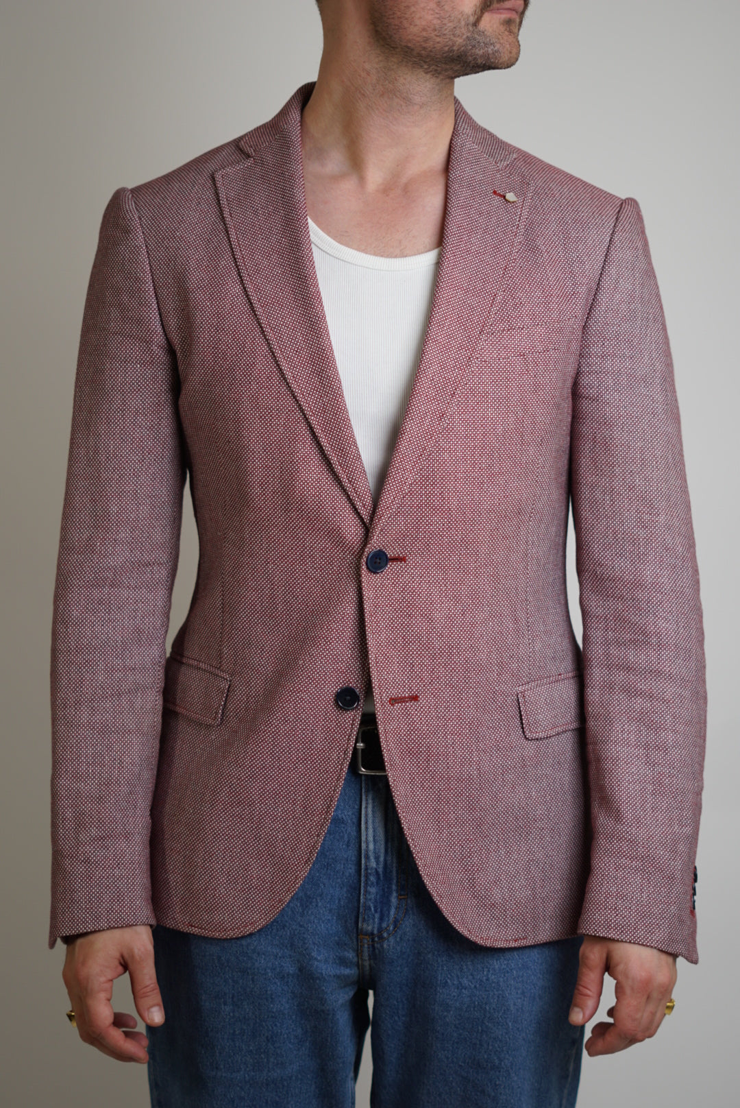 Gant Red Tailored Fit Blazer