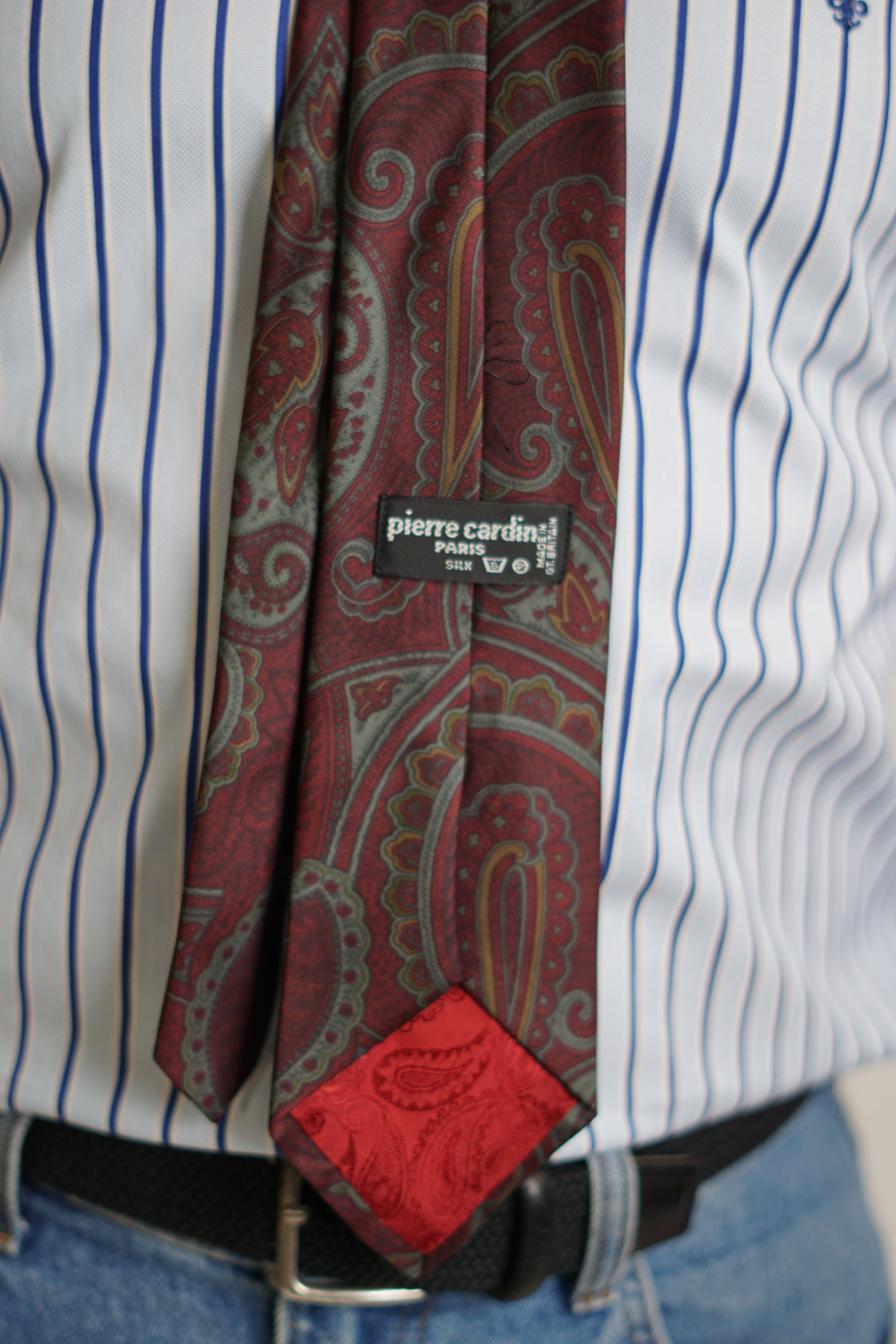 Pierre Cardin Darkred Vintage Silk Tie