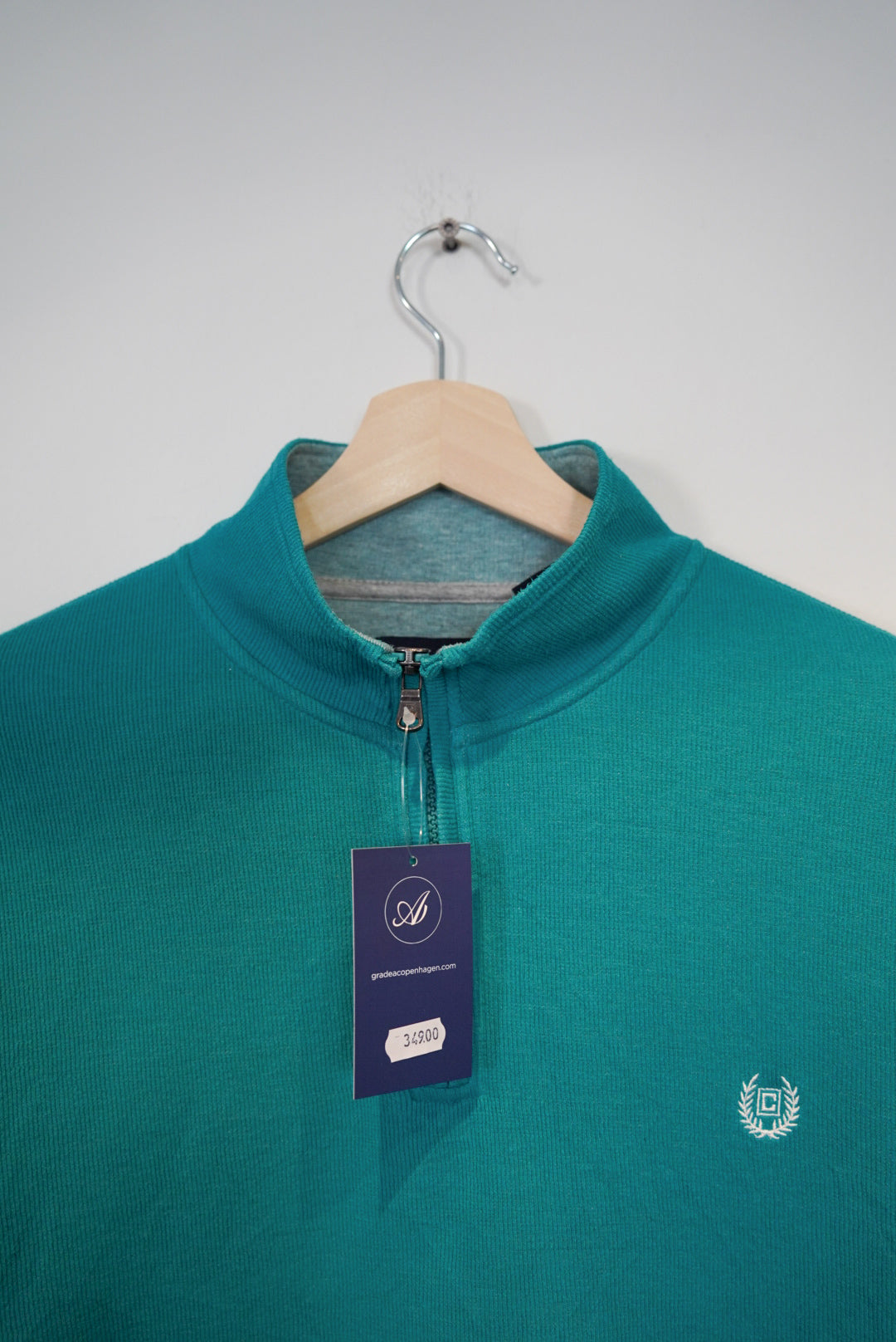 Ralph Lauren Chaps Green Cotton Zip Knit