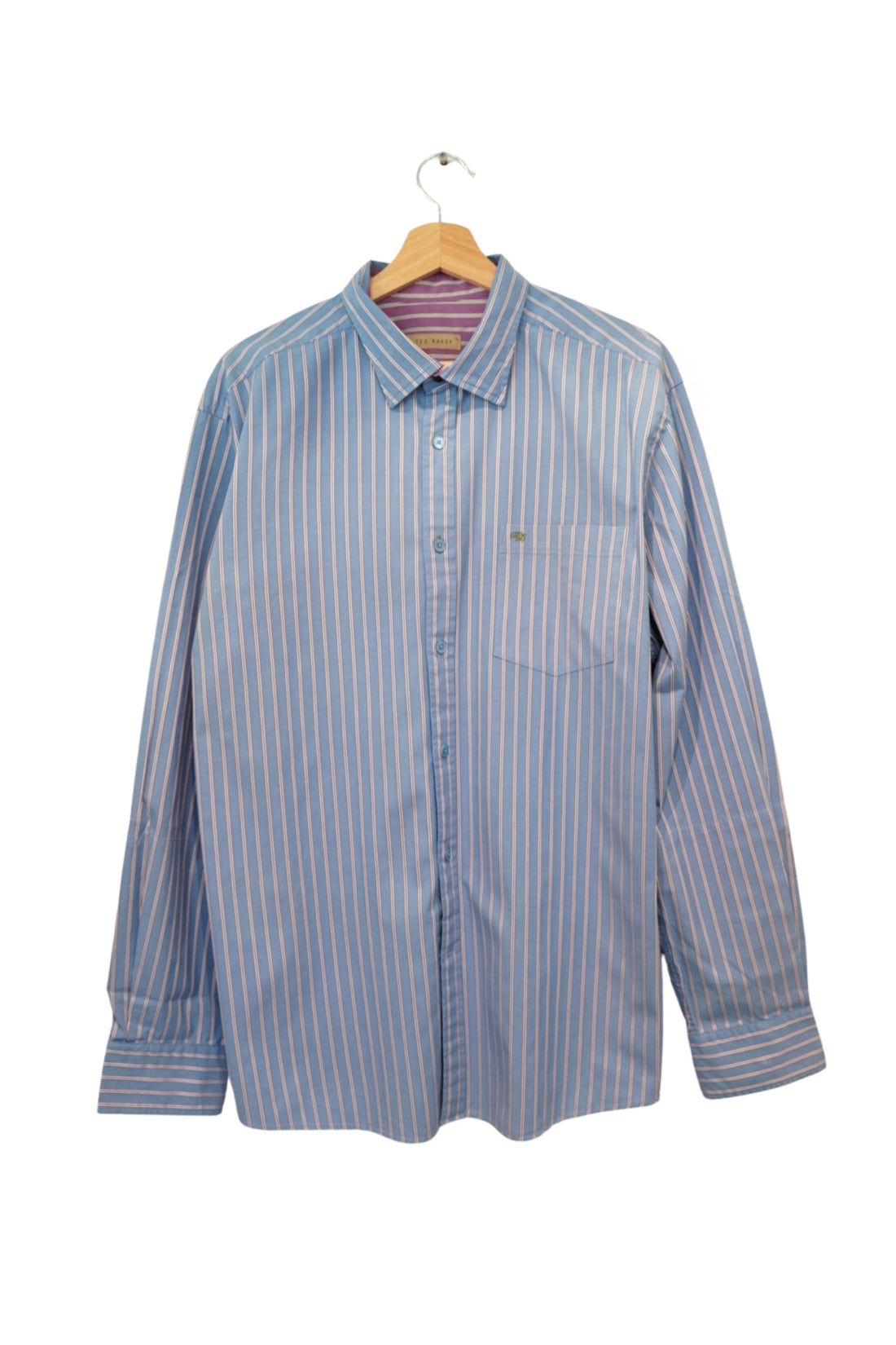 Ted Baker Blue and Purple Striped Cotton Shirt