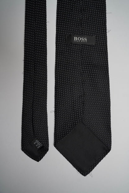 Hugo Boss Black and White Dotted Candy Tie