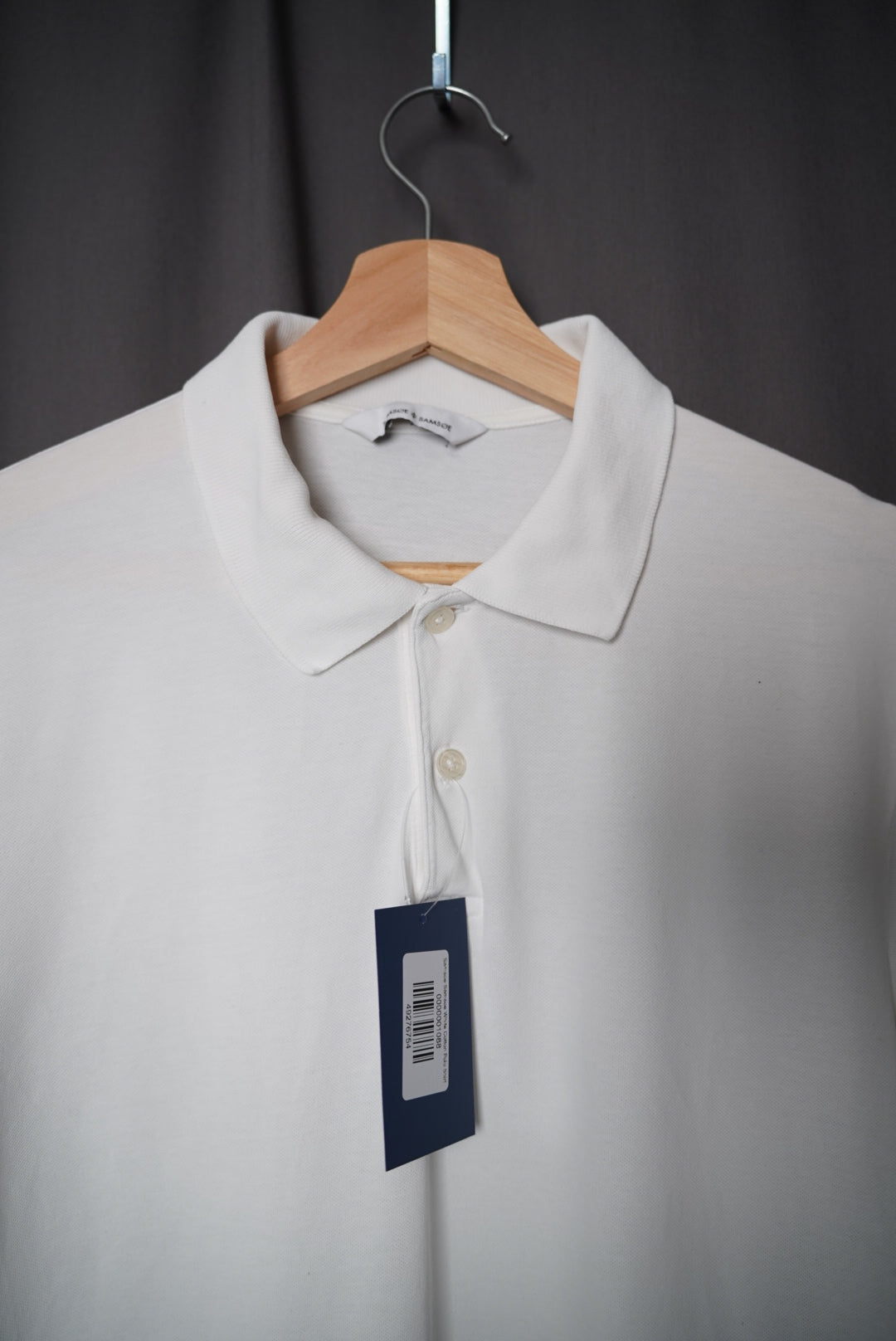 Samsoe Samsoe White Cotton Polo Shirt