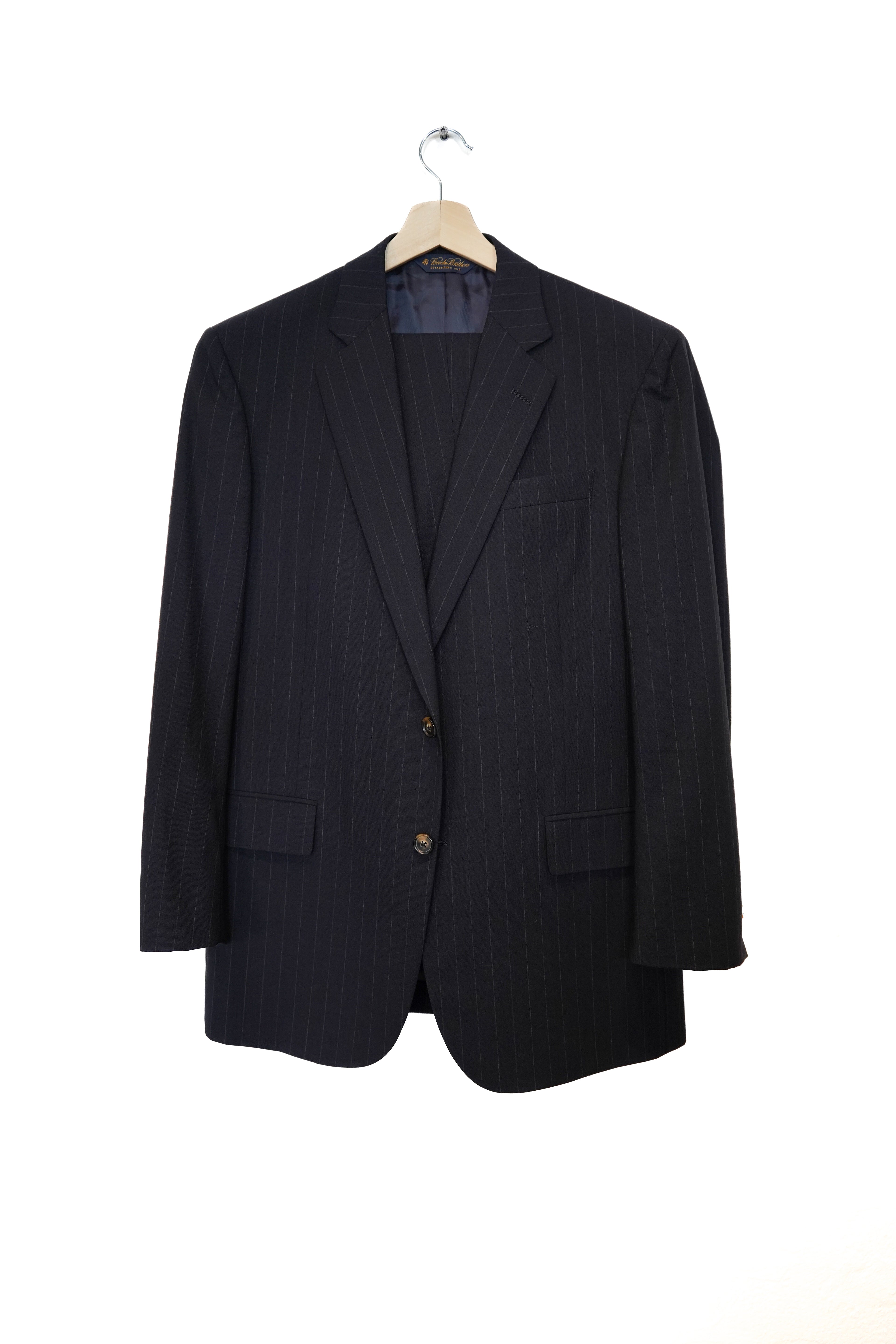 Brooks Brothers Navy Madison Pinstriped Suit