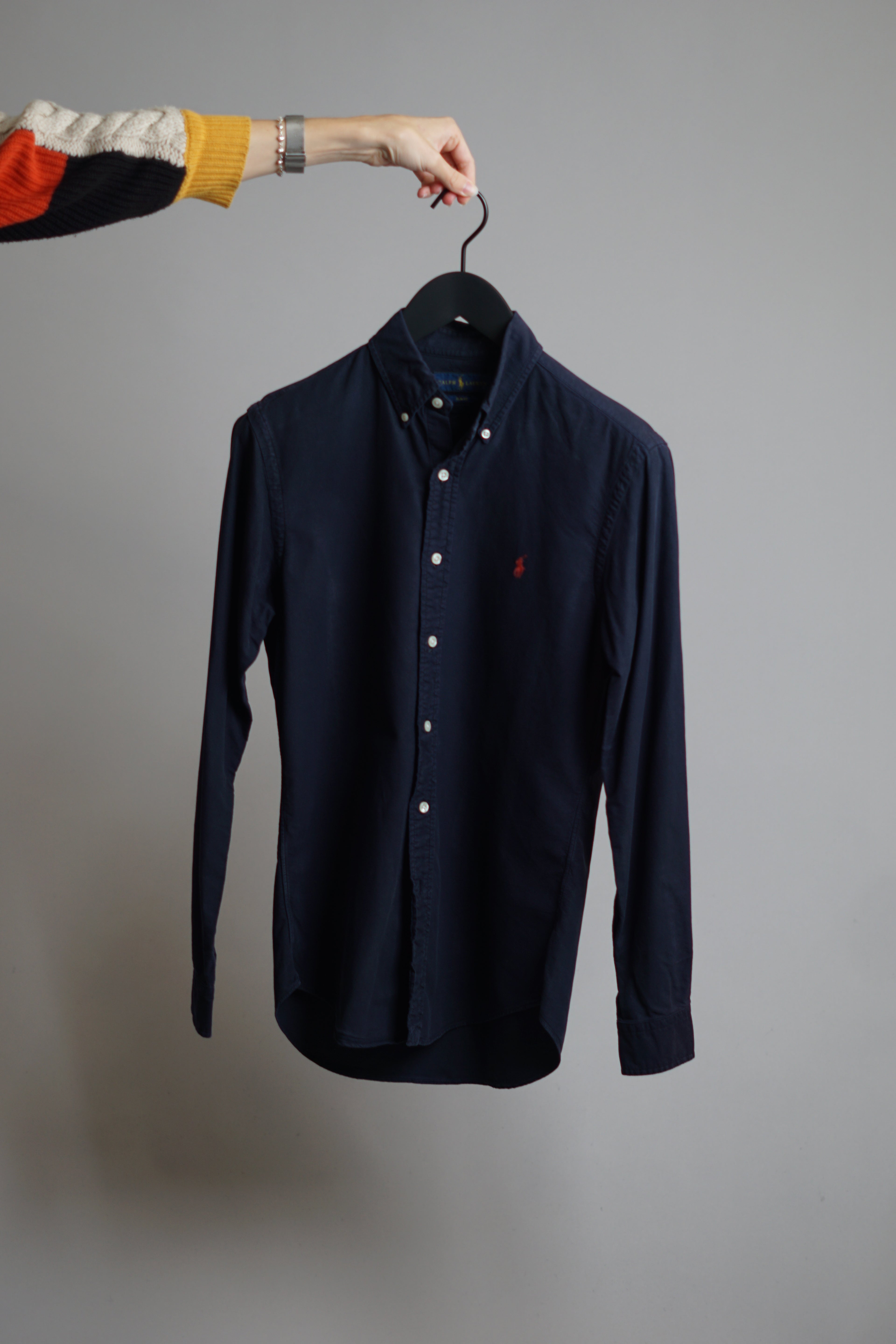 Ralph Lauren Dark Blue Slim Fit Button Down Shirt