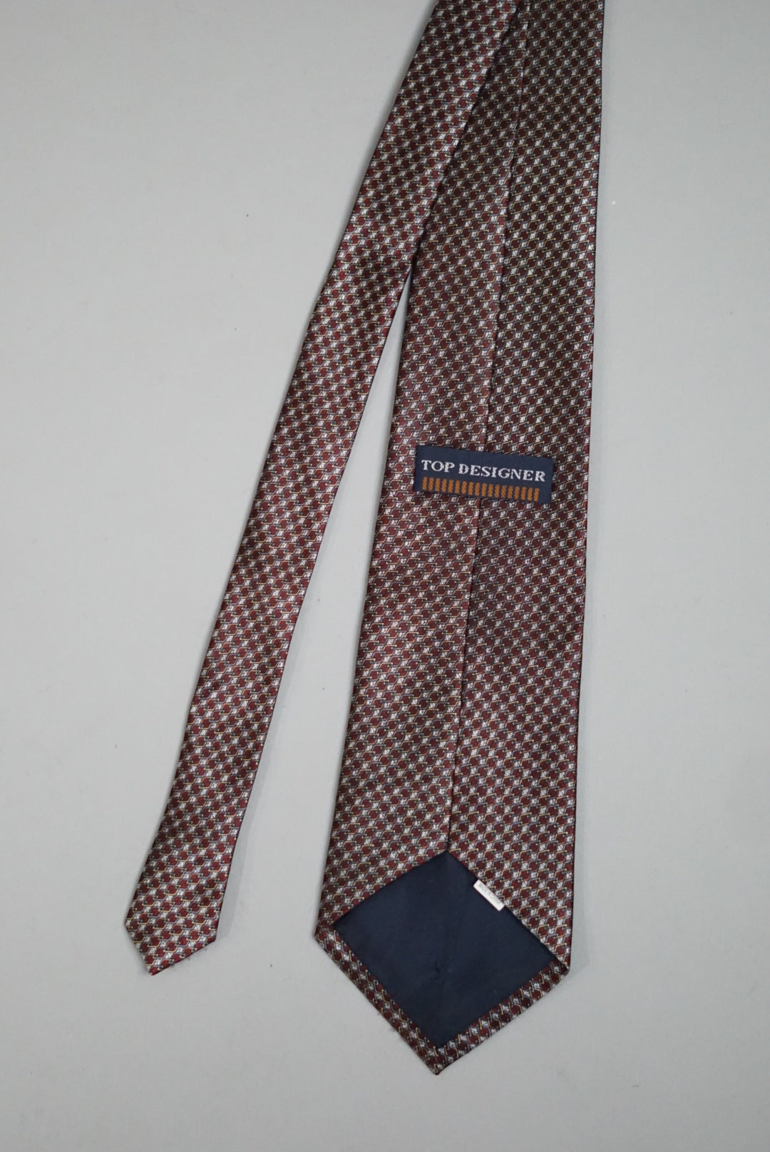 Darkred Dotted Pattern Tie