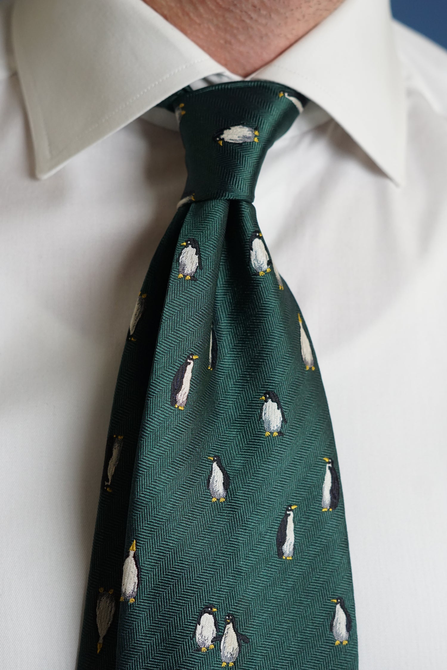 Avanti Darkgreen Pinguin Vintage Silk Tie