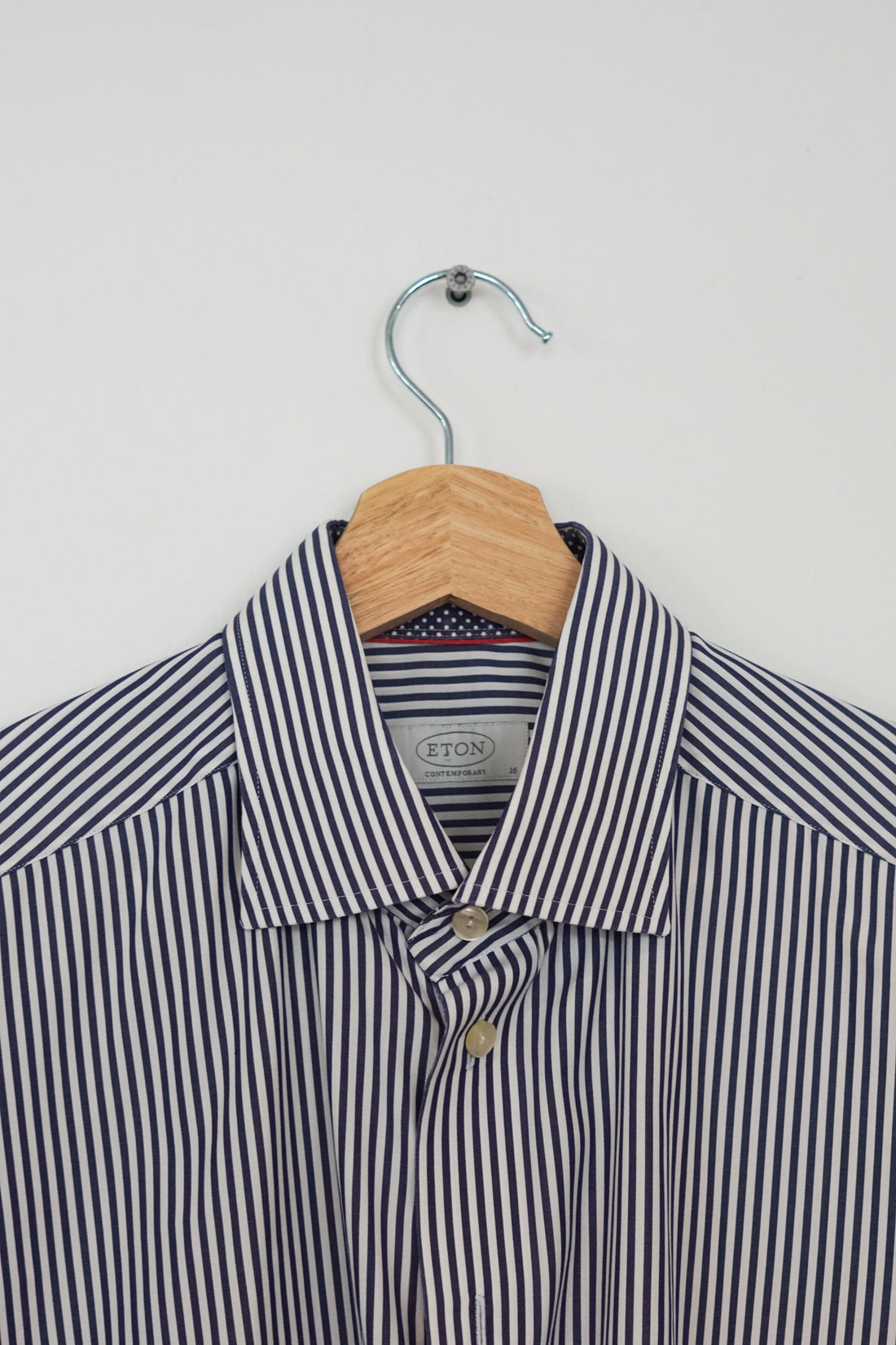 Eton Blue Striped Contemporary Shirt
