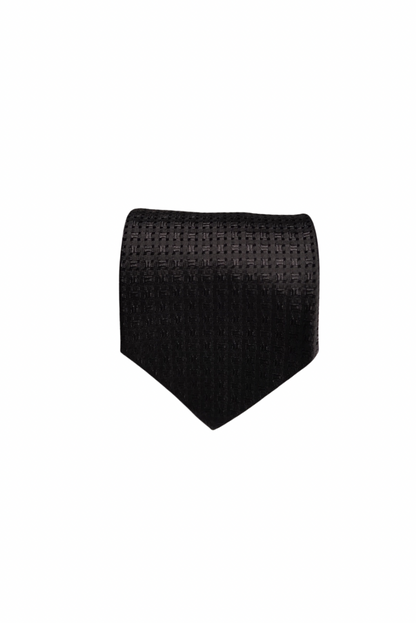Hugo Boss Dark Grey Square Dotted Silk Tie