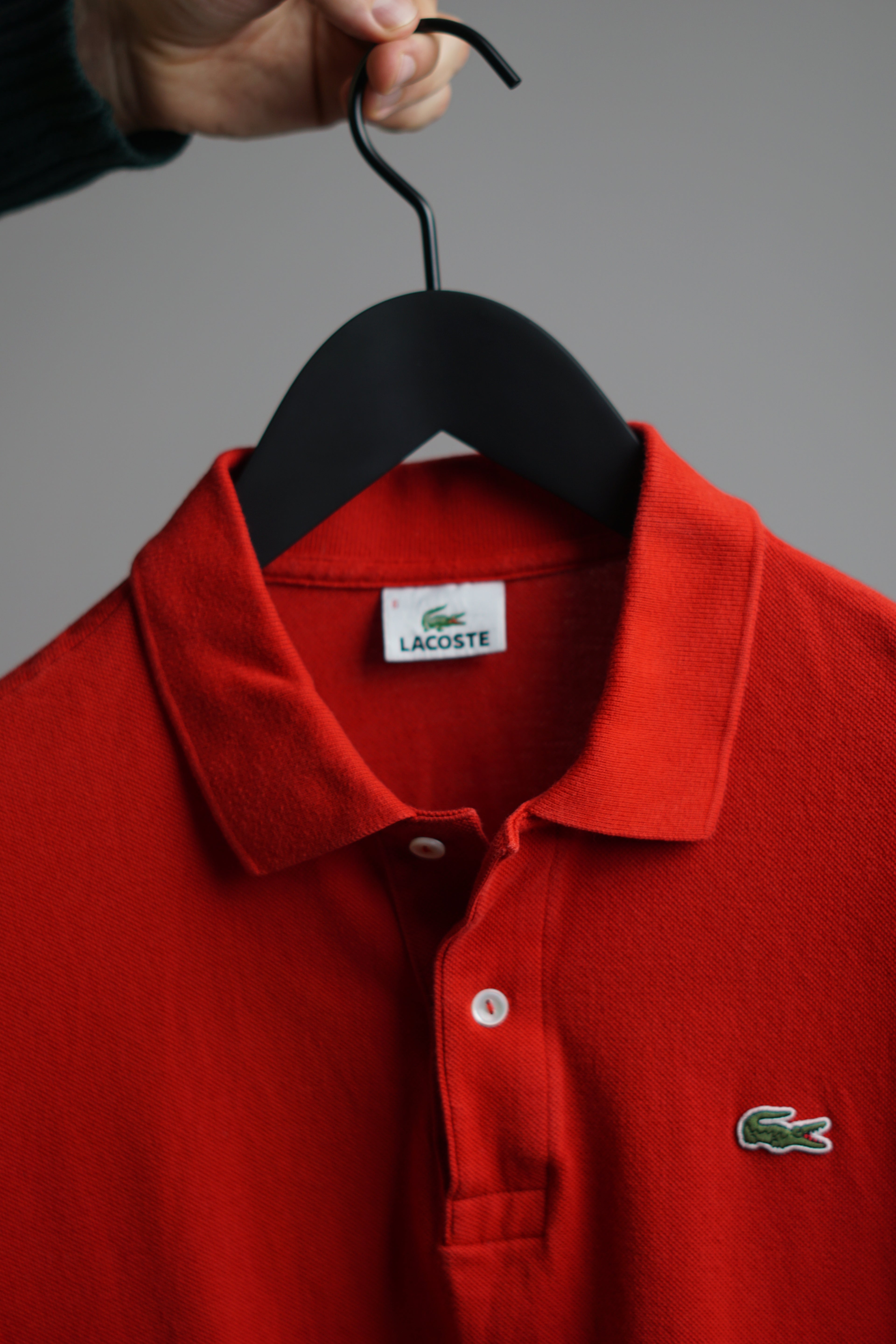 Lacoste Red Cotton Polo Shirt