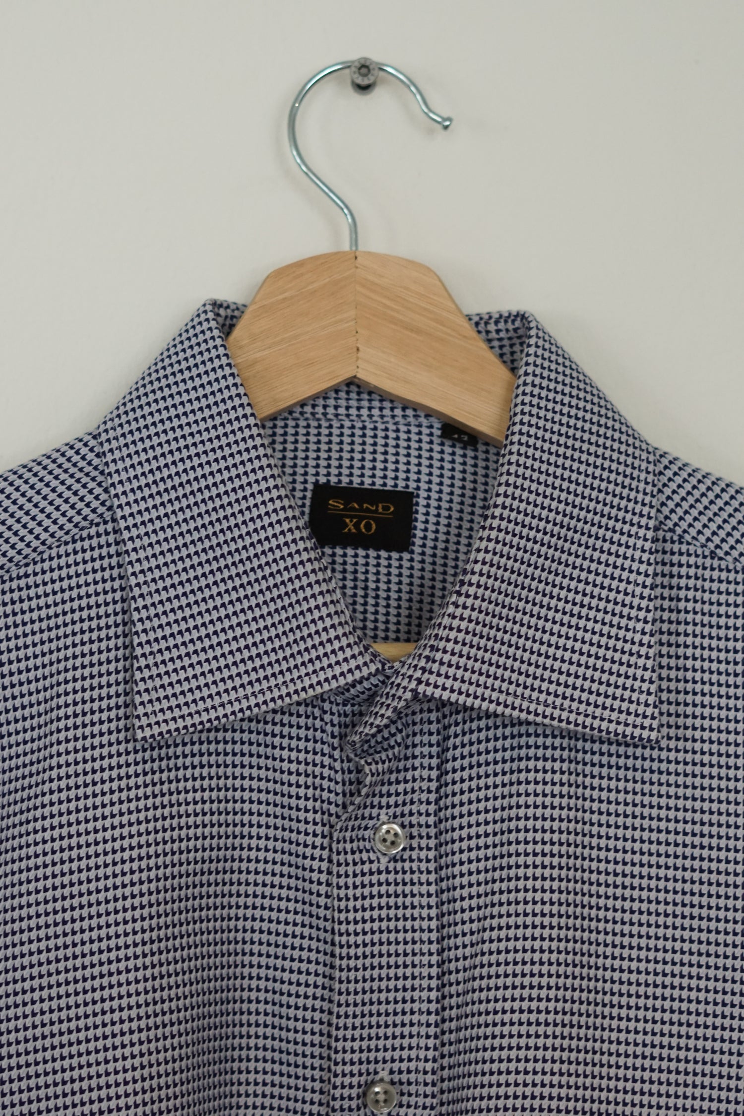 Sand Copenhagen XO Lightblue Checkered Cotton Shirt