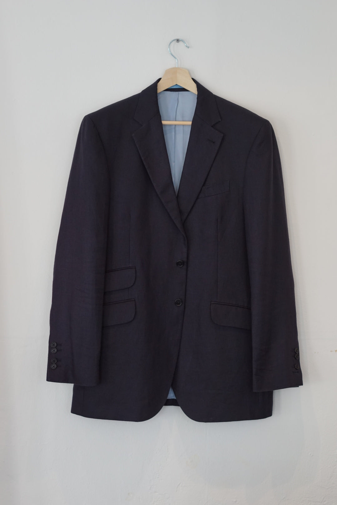 Hackett London Navy Linen Blazer