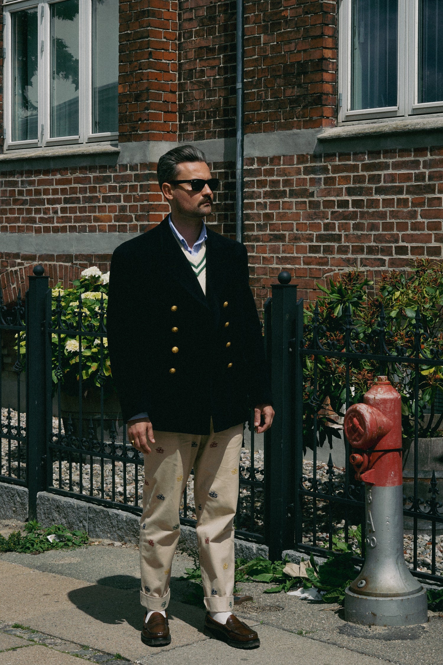 Vintage Black Marine Gold Button Jacket