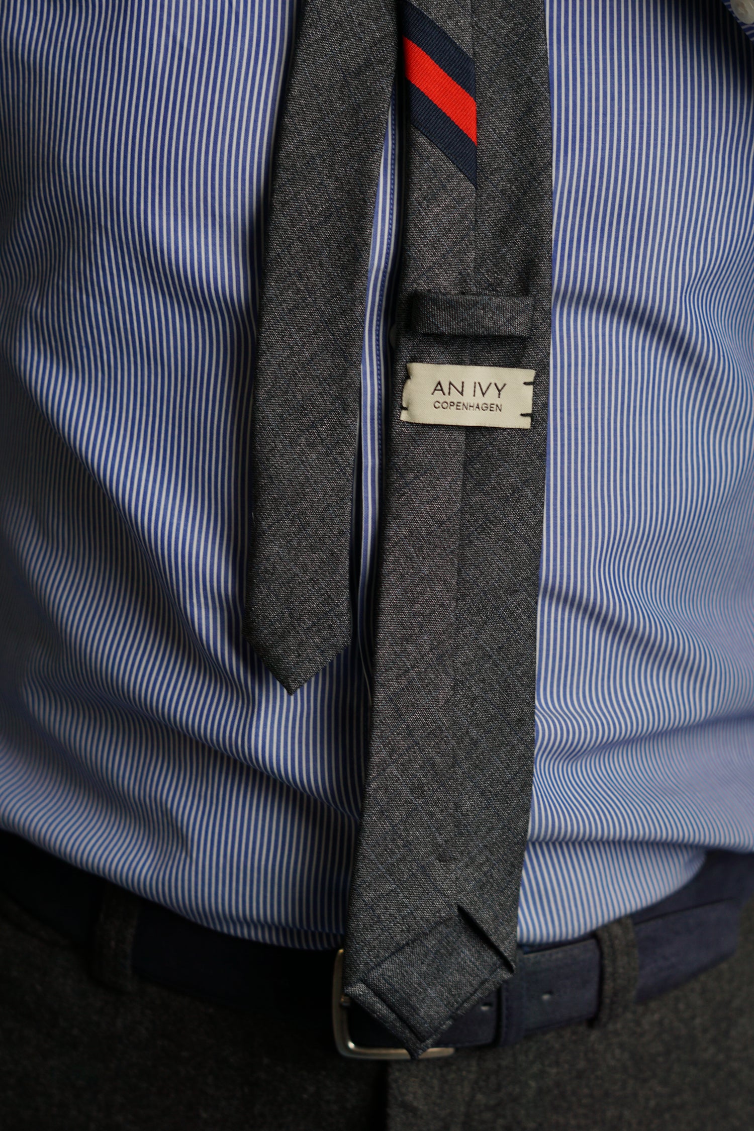 An Ivy Grey Cotton-Blend Tie