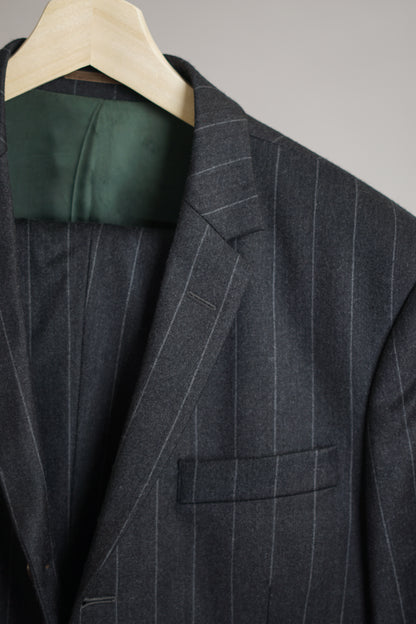 Bertoni Davidsen Darkblue Pin-Striped Full Suit