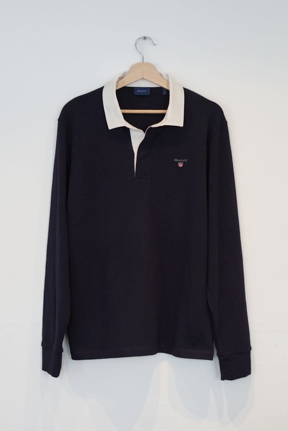 Gant Navy Cotton White Collar Rugger