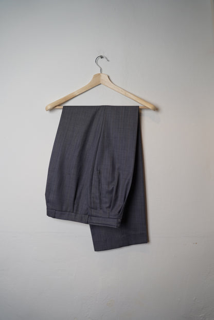 Hugo Boss Gray Pin-Striped Double-Breasted Virgin Wool Suit