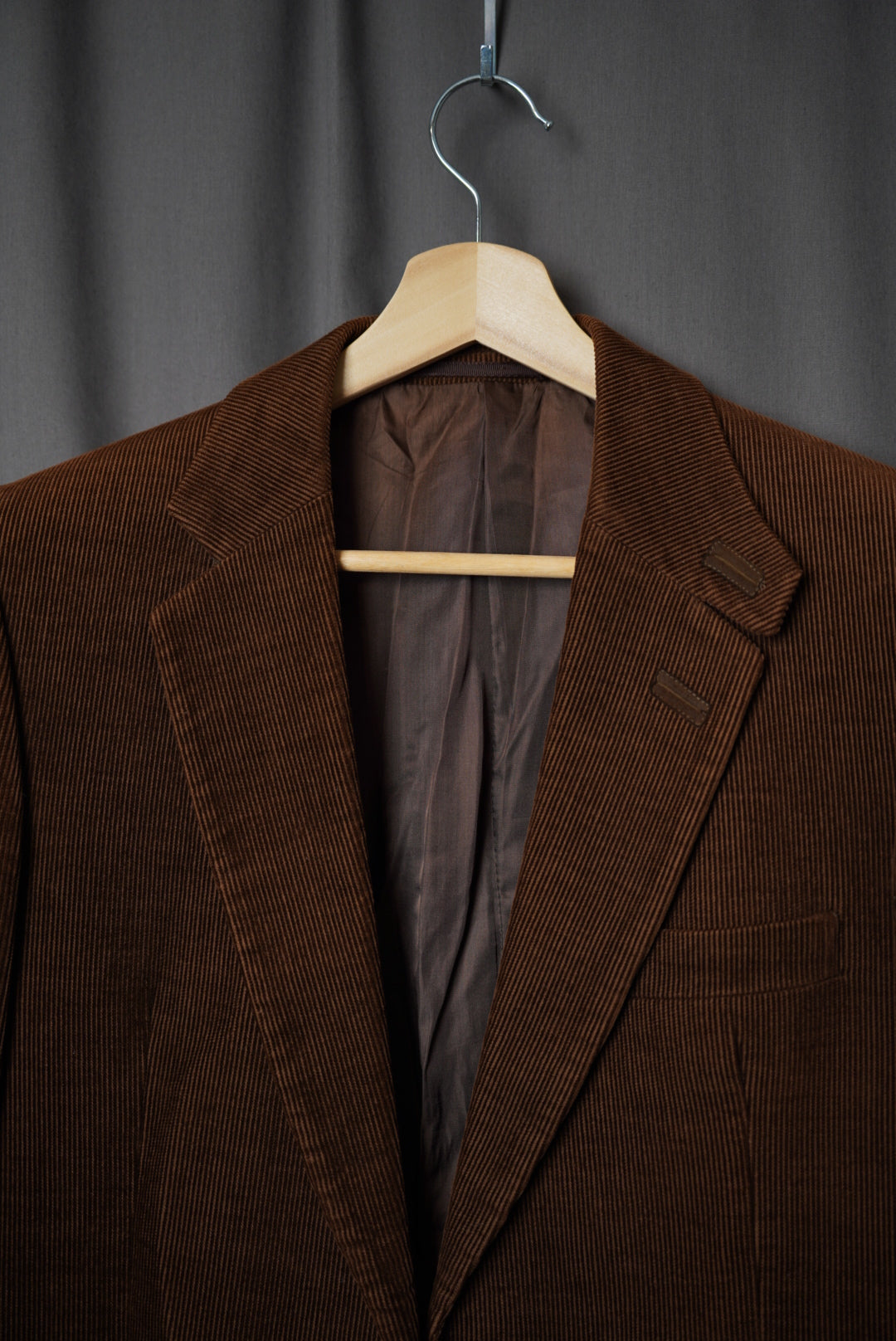 Magni Brown Vintage Corduroy Wool Blazer