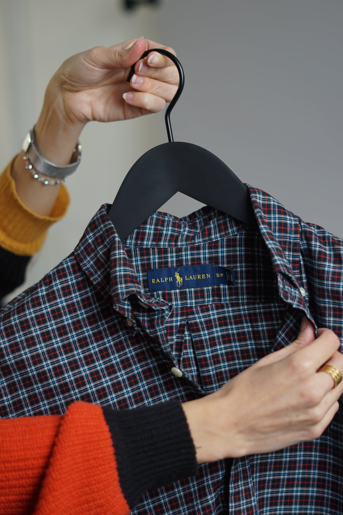 Ralph Lauren Black, Red and Blue Checkered Shirt