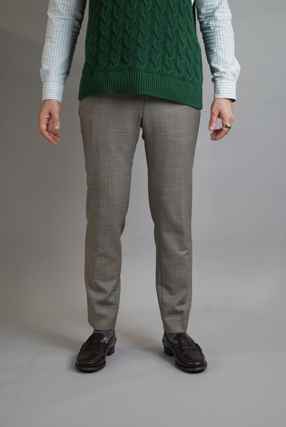 Bertoni Almondbrown Cotton Dress Pants