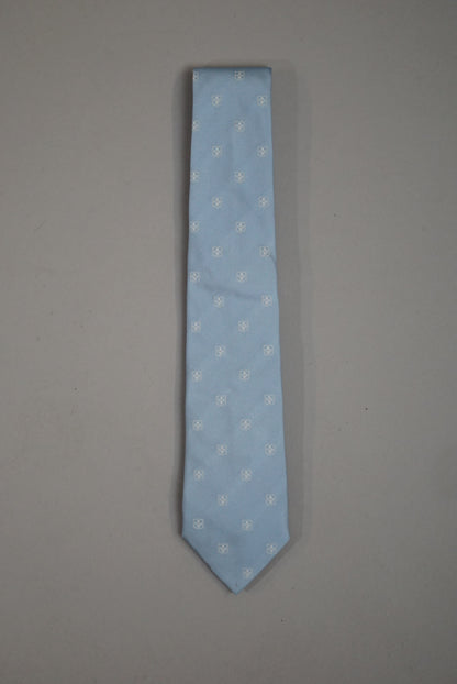 Eton Lightblue Logo Pattern Silk Tie