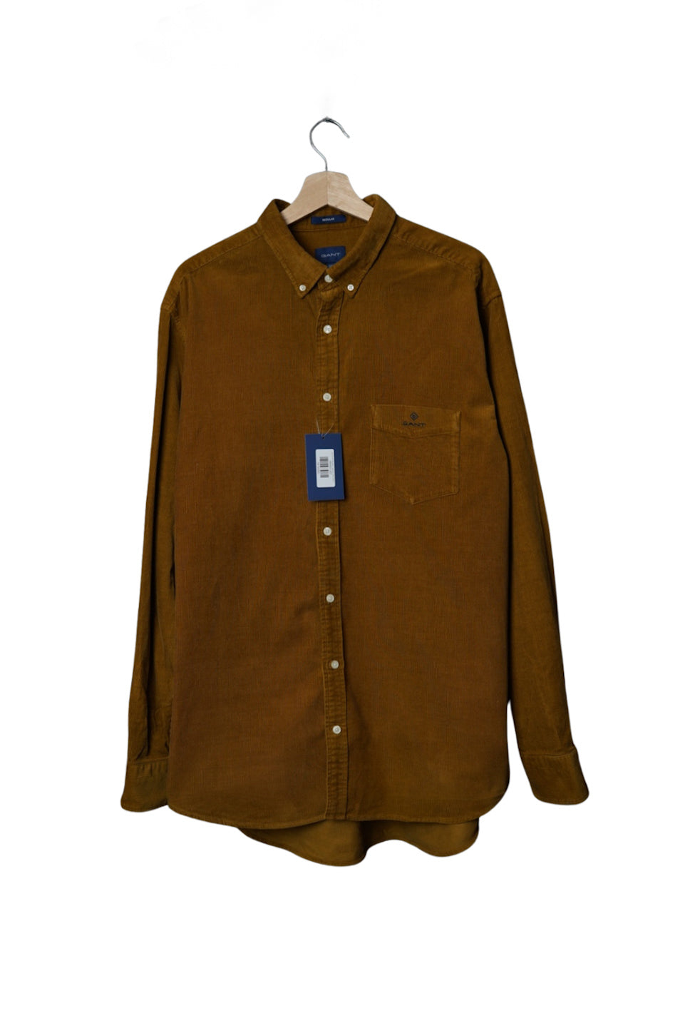 Gant Brown Regular Corduroy Cotton Button Down Overshirt