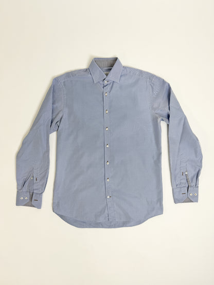 Stenströms Lightblue Fitted Body Twofold Super Cotton Shirt