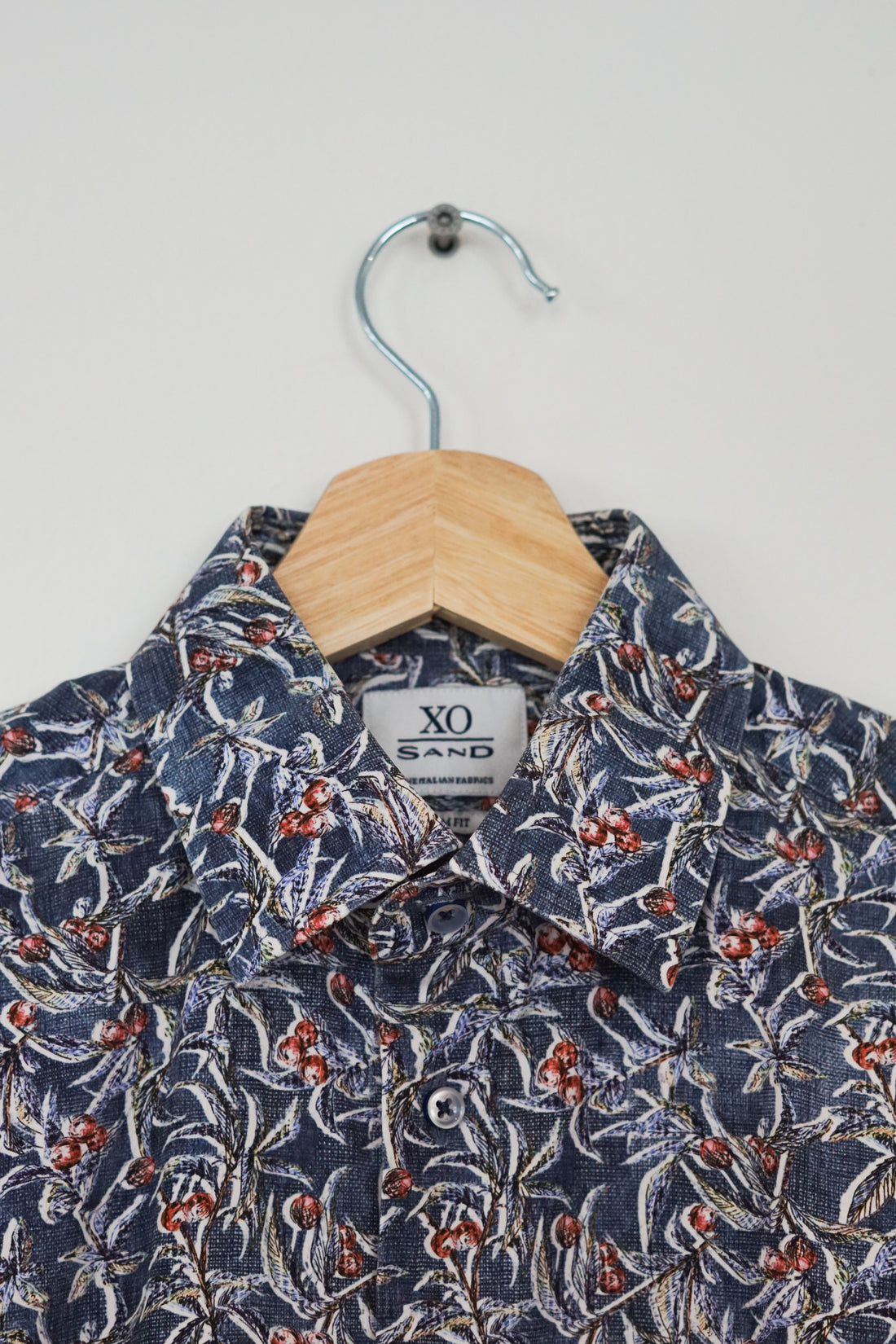 Sand Copenhagen Blue Flowered Slim Fit Shirt