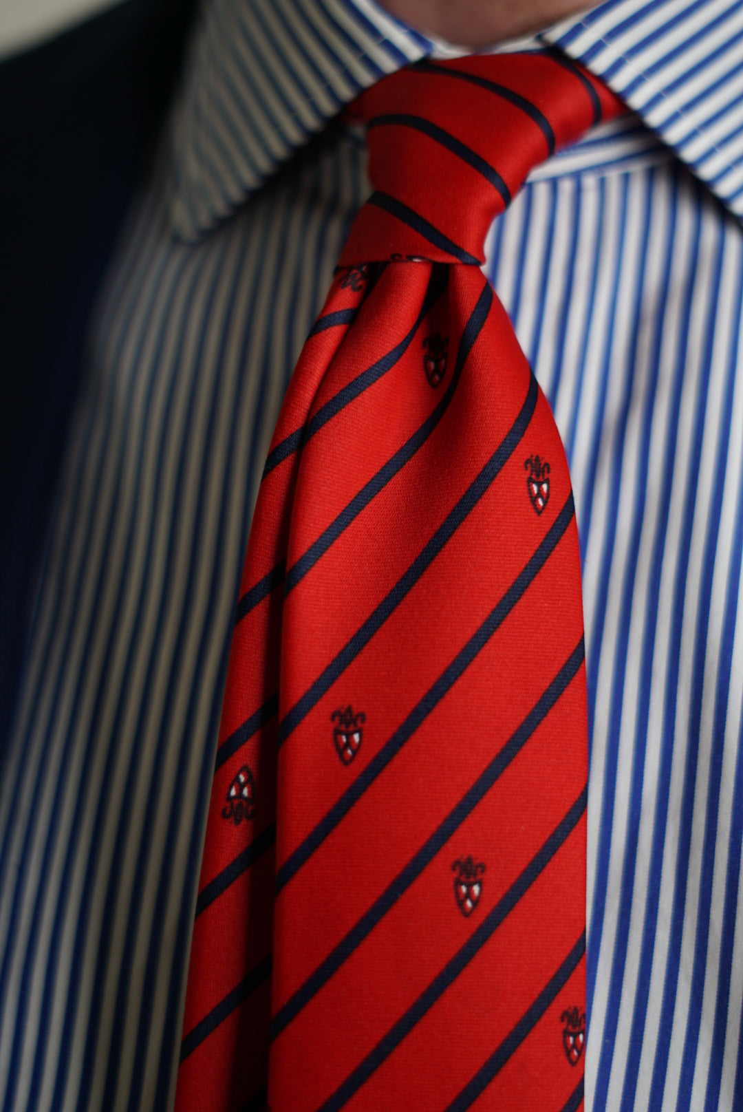 Vintage Red Striped Ivy League Tie