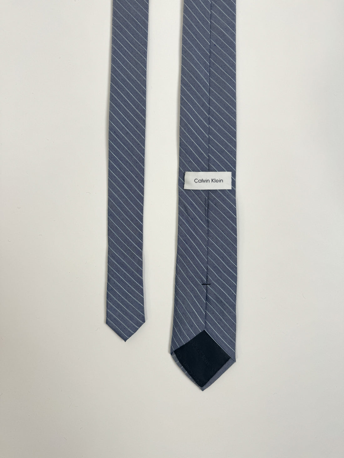 Calvin Klein Lightblue Striped Silk Tie