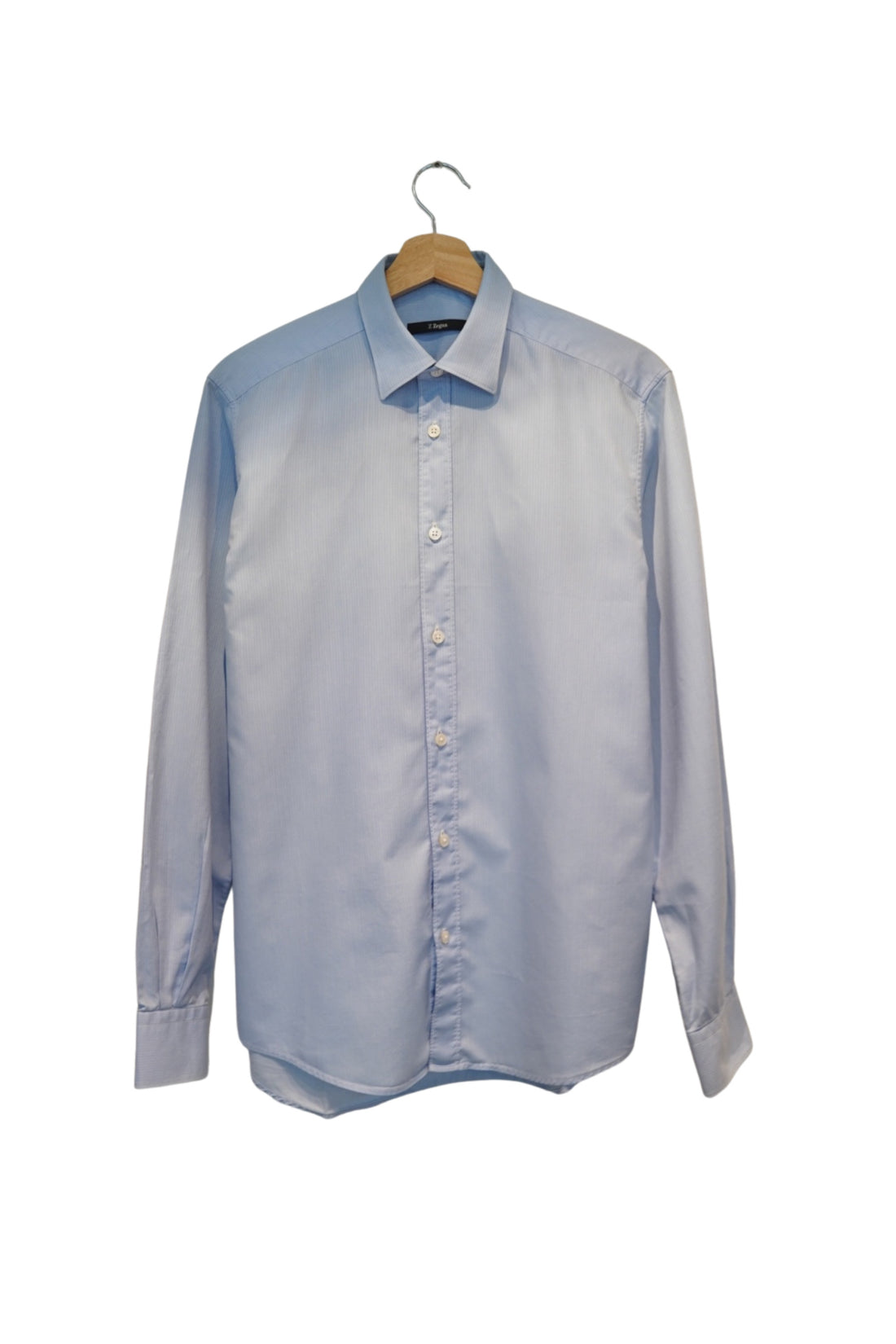 Ermenegildo Zegna Lightblue Striped City Business Cotton Shirt