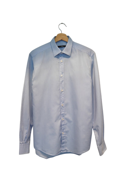 Ermenegildo Zegna Lightblue Striped City Business Cotton Shirt