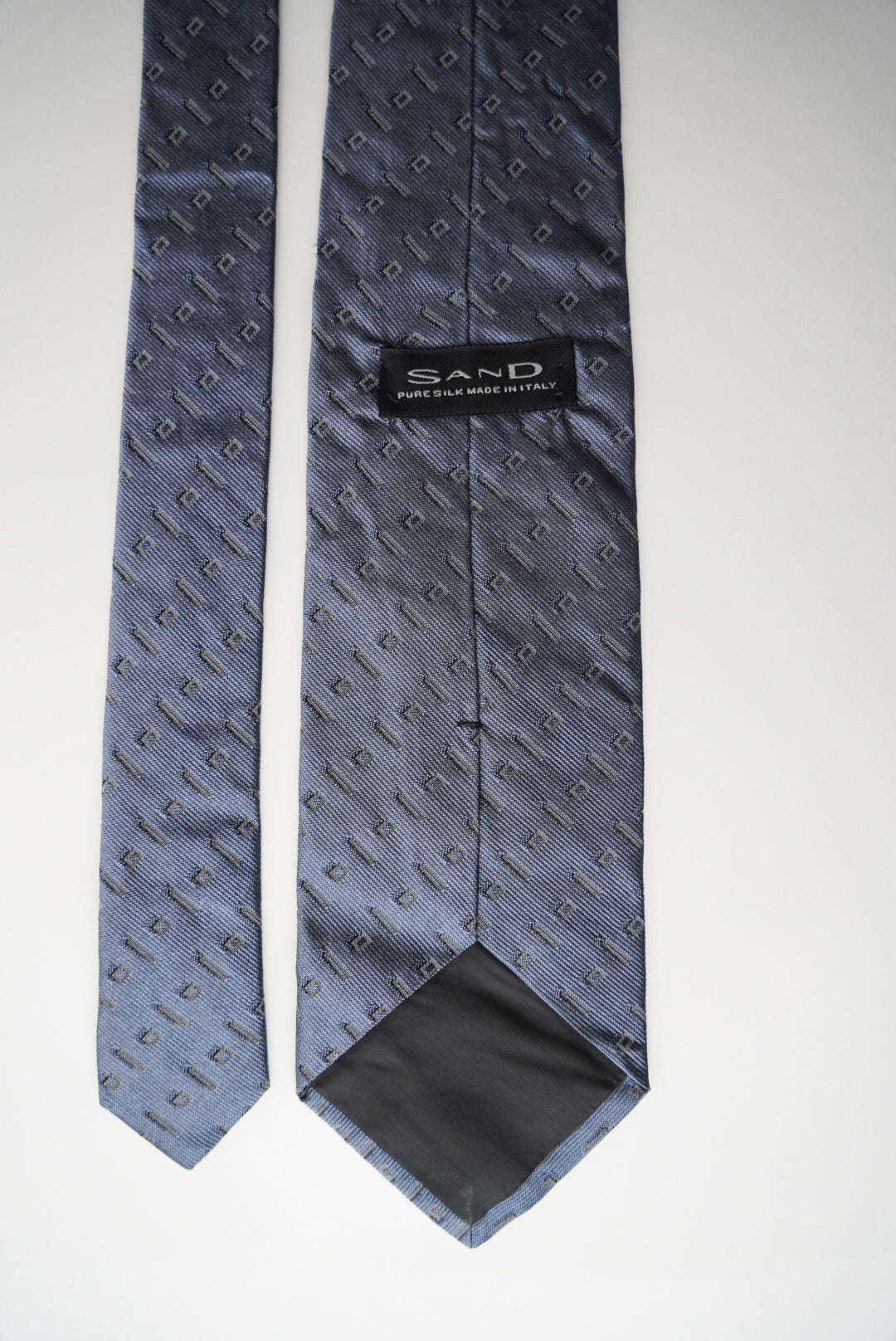 Hugo Boss Brown and Blue Square Silk Tie