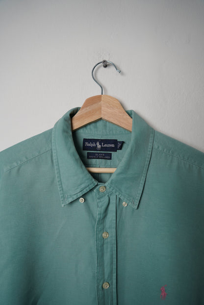 Ralph Lauren Mint Green Blake Silk and Linen Shirt