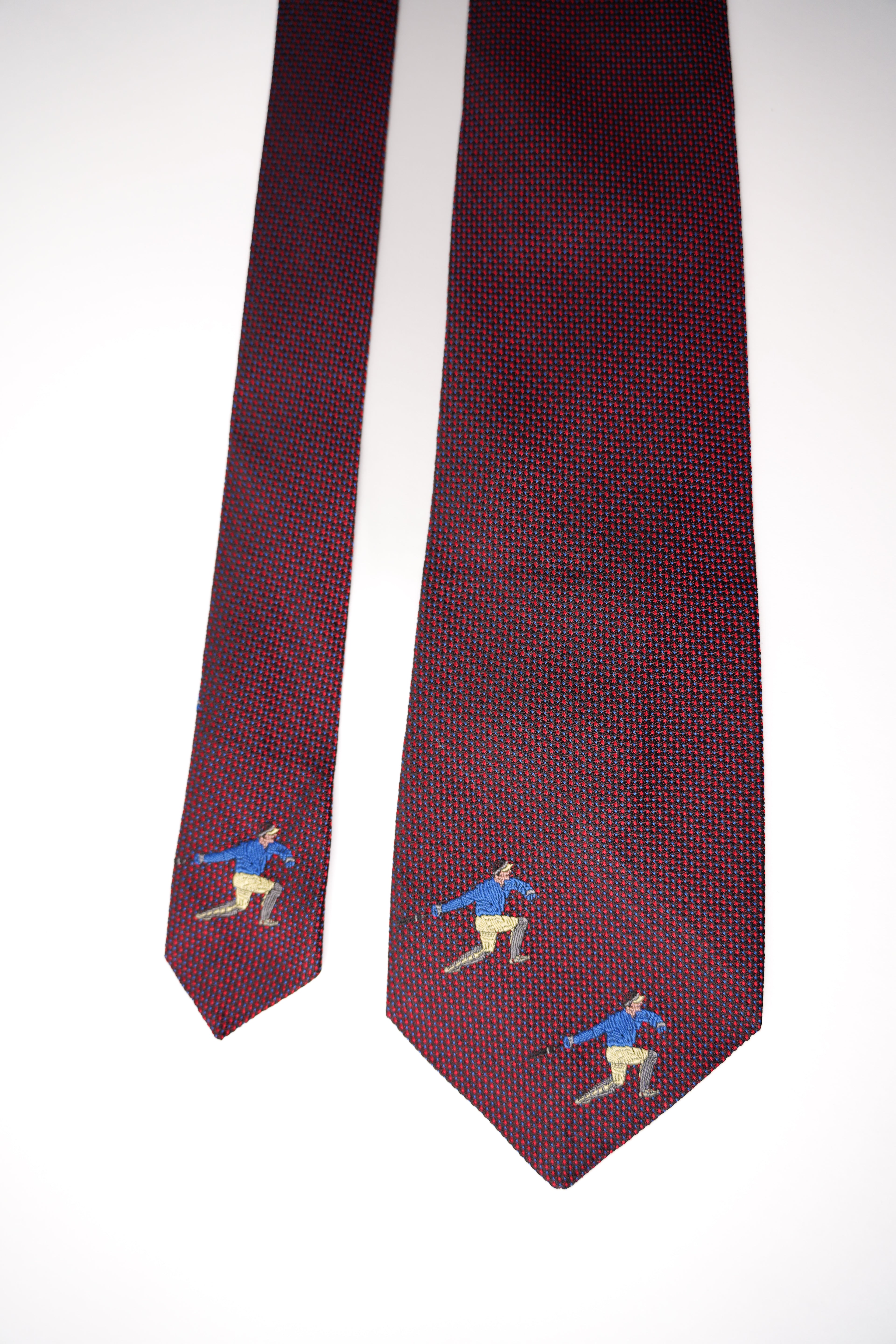 Ermano Vintage Purple Cricket Print Tie