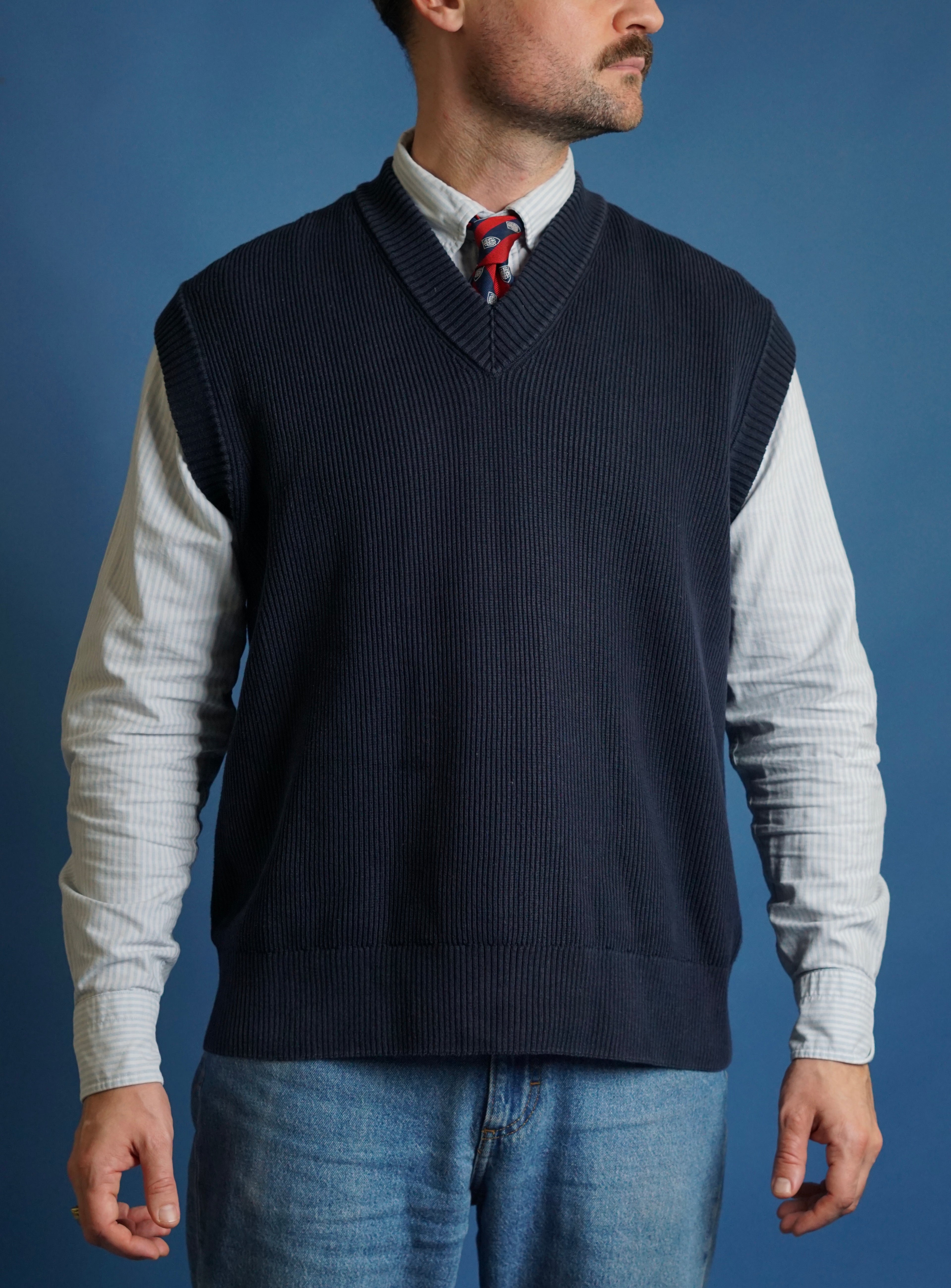 Gant Dark Navy Knit Vest