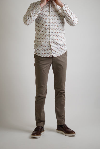 Ted Baker Khaki Cotton Chinos