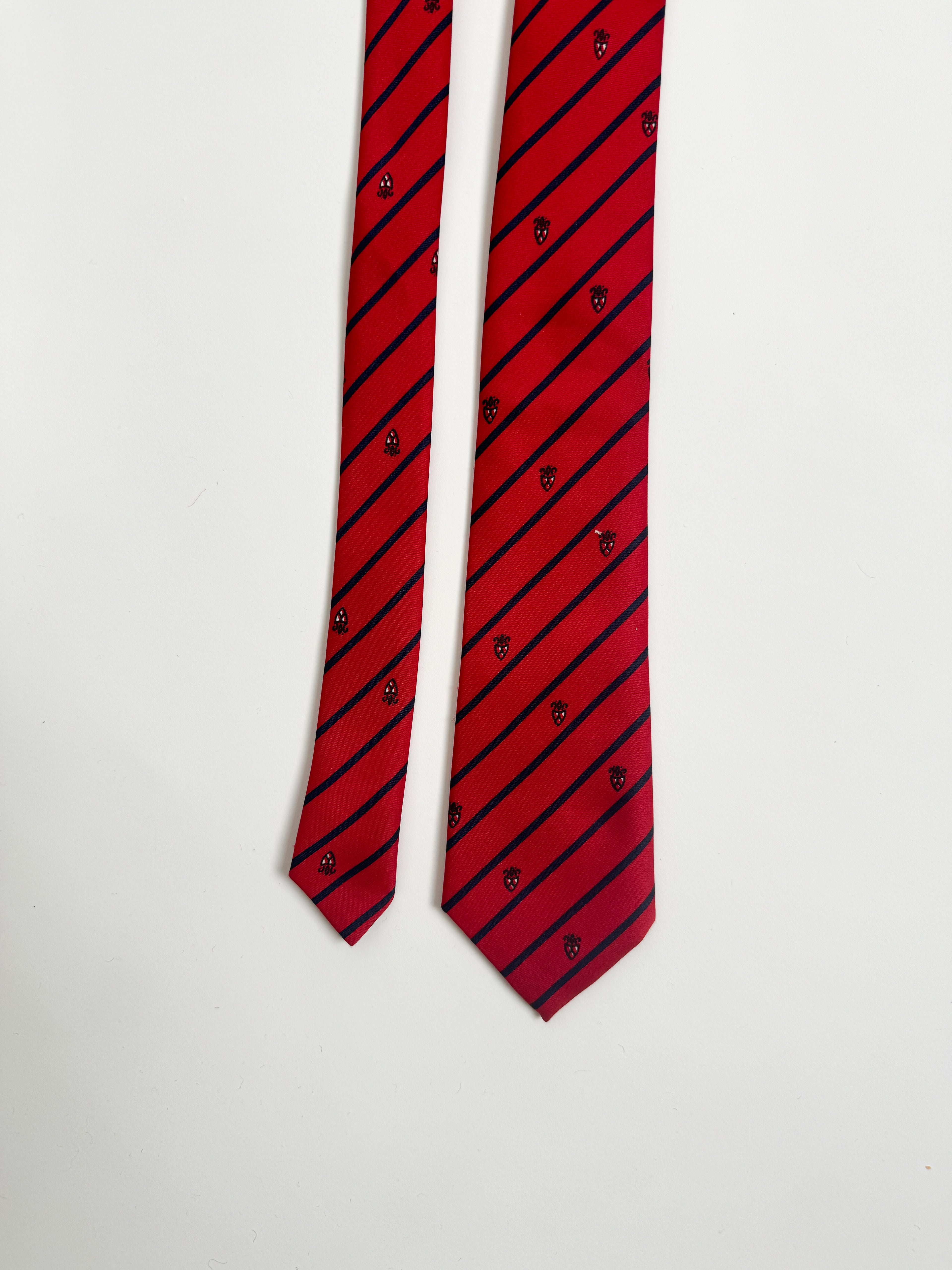 Vintage Red Striped Ivy League Tie