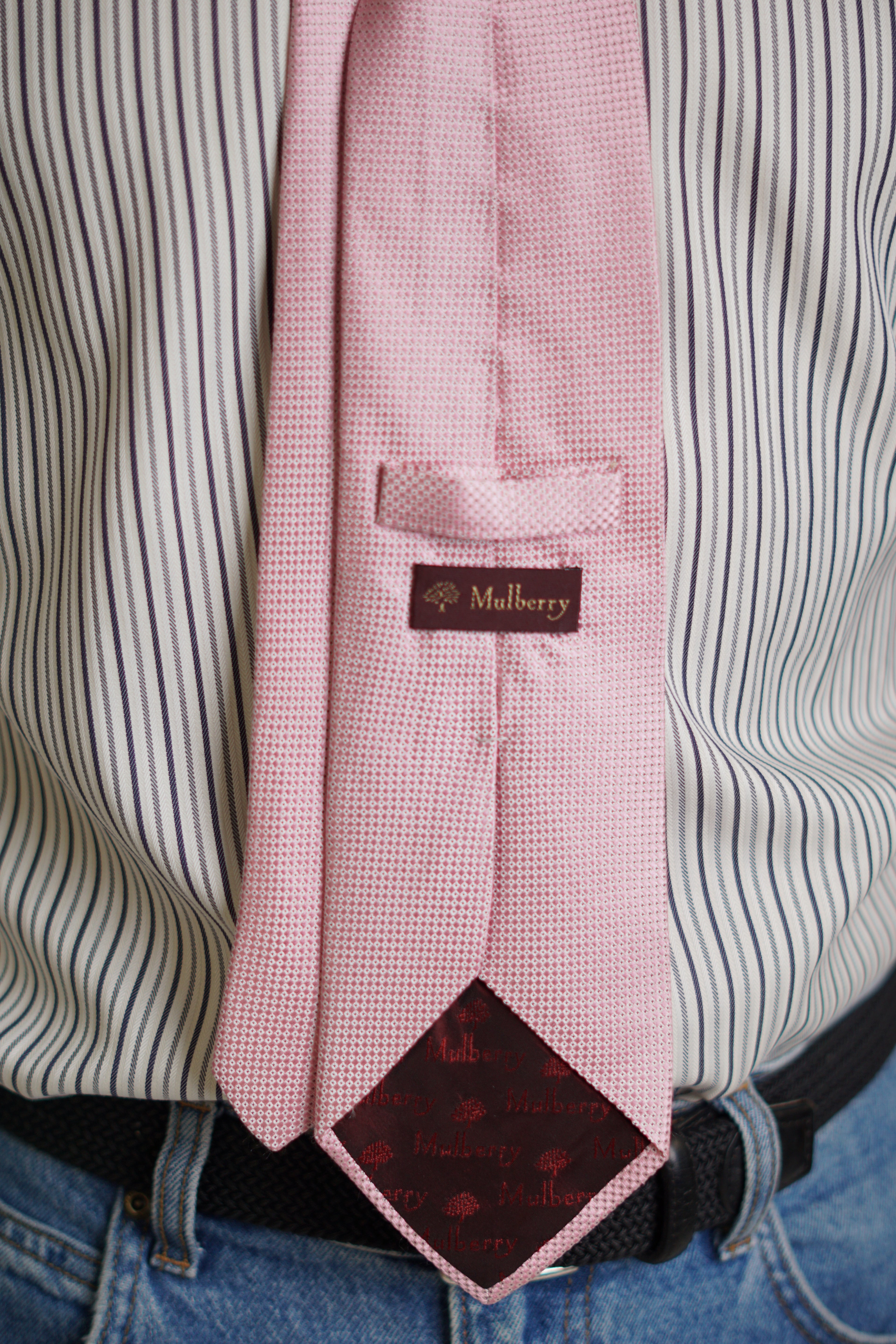 Mulberry Pink Silk Tie