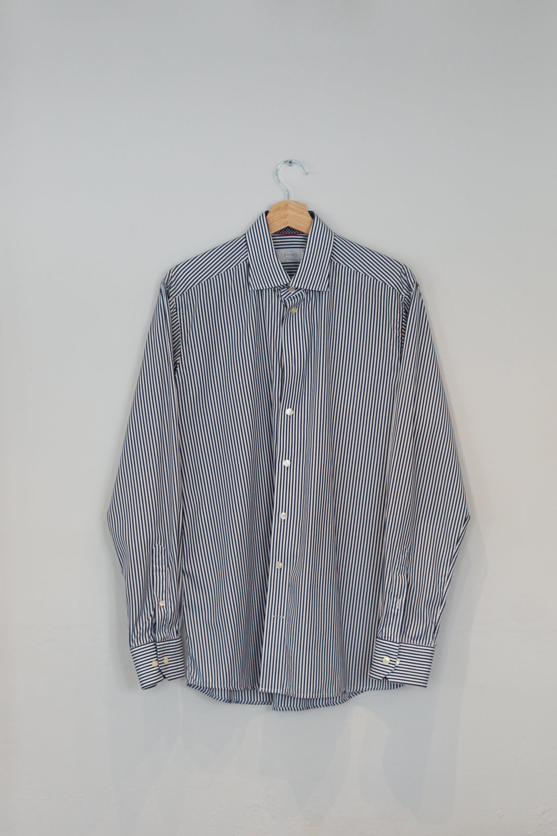 Eton Blue Striped Contemporary Shirt