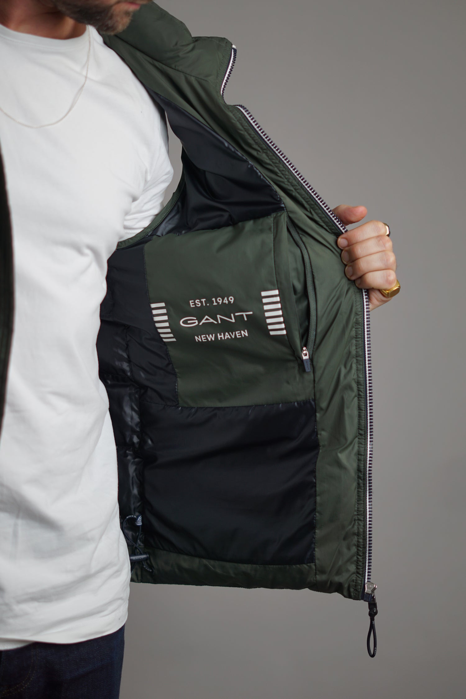 Gant Armygreen Quilted Vest