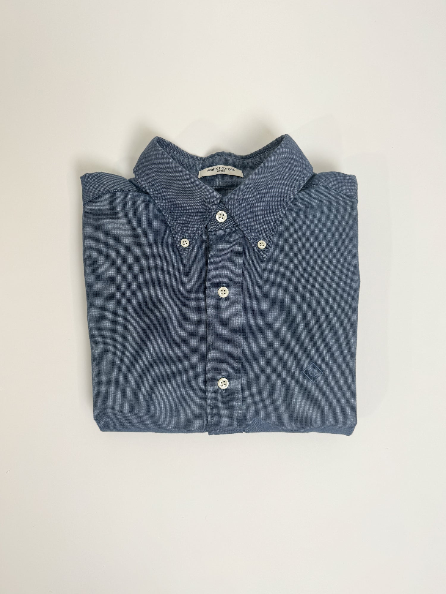 Gant Pinpoint Ocean Blue Oxford Fitted Shirt