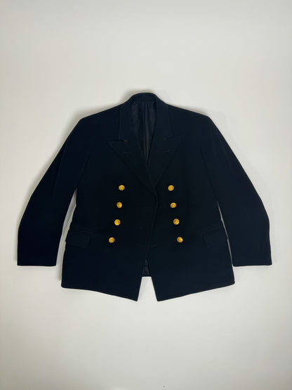 Vintage Black Marine Gold Button Jacket