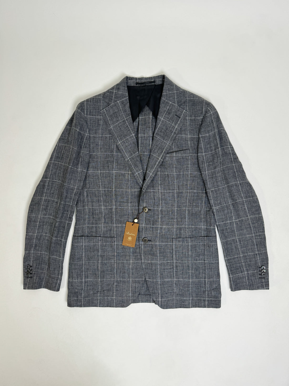 Stenströms Grey checkered Linen Blazer