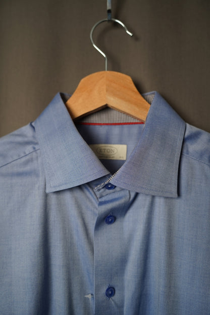 Eton Oceanblue Contemporary Cotton Shirt