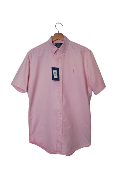Polo Ralph Lauren Pink Custom Fit Cotton Short Sleeved Shirt