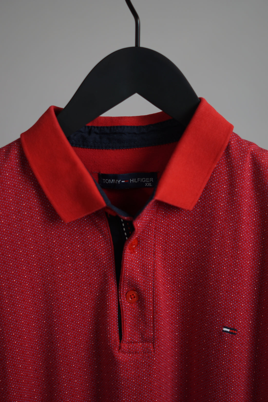 Tommy Hilfiger Red Dotted Polo Shirt