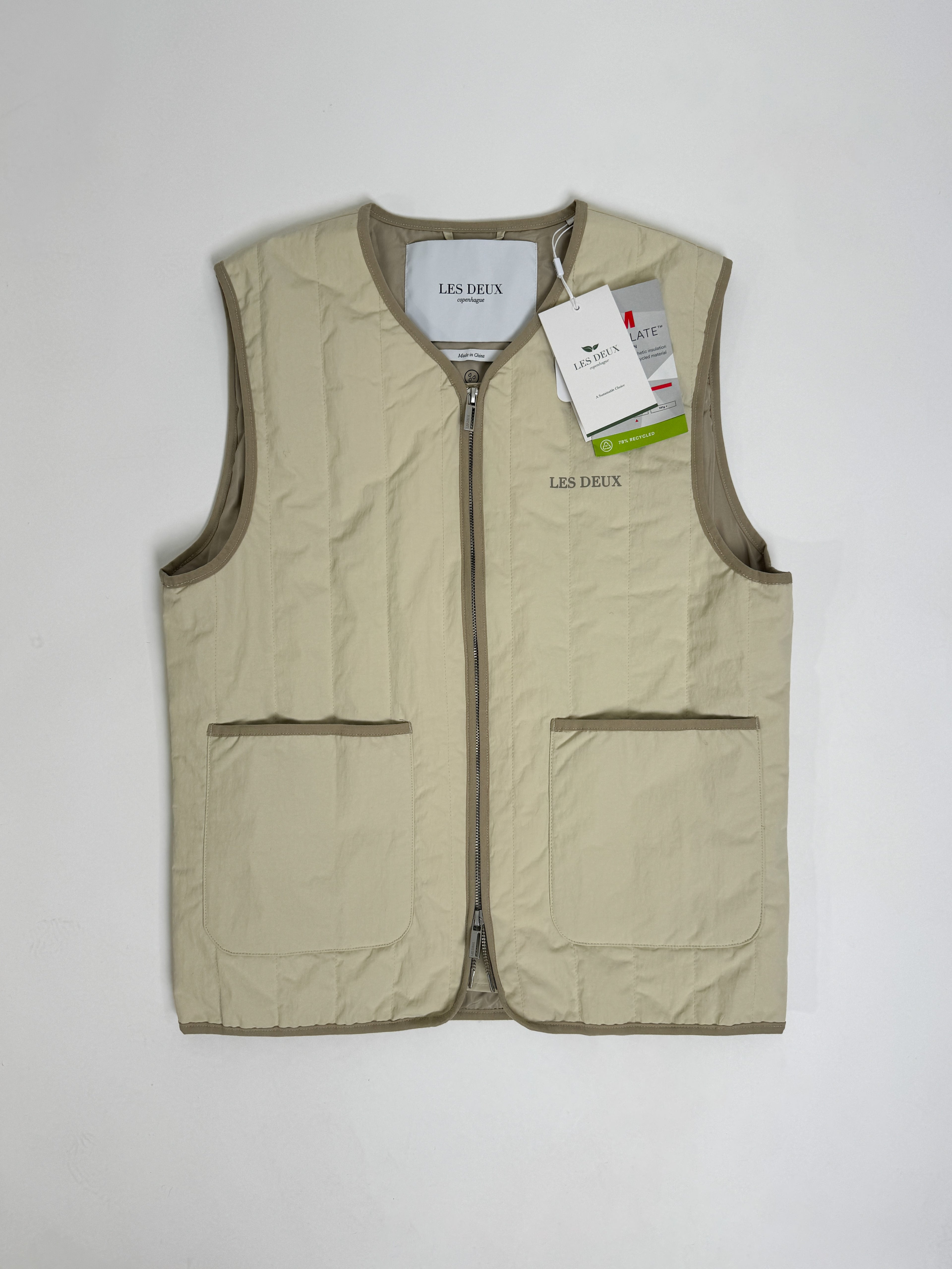 Les Deux Oyster Grey Max Crinkle Vest