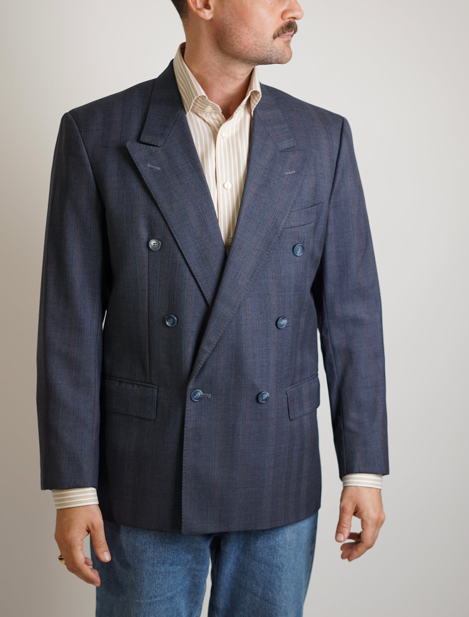 Tiger of Sweden Spruce Blue Double-Breasted Blazer